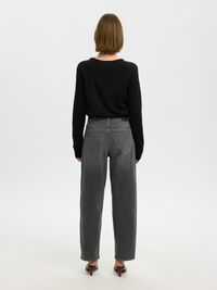 MERINO YÜN HIRKA, Black, highres