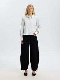 RELAXED FIT UZUN KOLLU GÖMLEK, Avocado Oil, highres