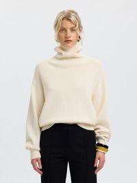 WOOL BLEND PULLOVER, Egret, highres