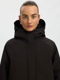 TEKNIK KUMAŞ DOLGULU CEKET, Black, highres