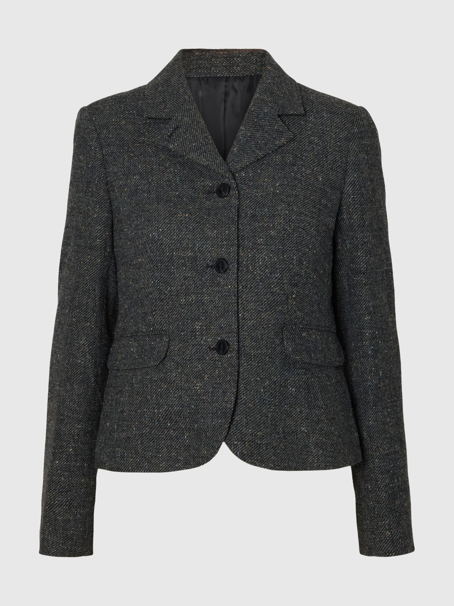 DÜĞMELI KISA BLAZER, Black, highres