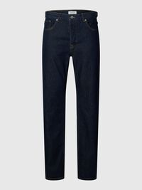 196 STRAIGHT FIT JEANS, Dark Blue Denim, highres
