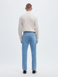 196 STRAIGHT FIT JEANS, Light Blue Denim, highres