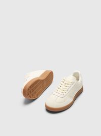 DERI SNEAKER AYAKKABI, White, highres
