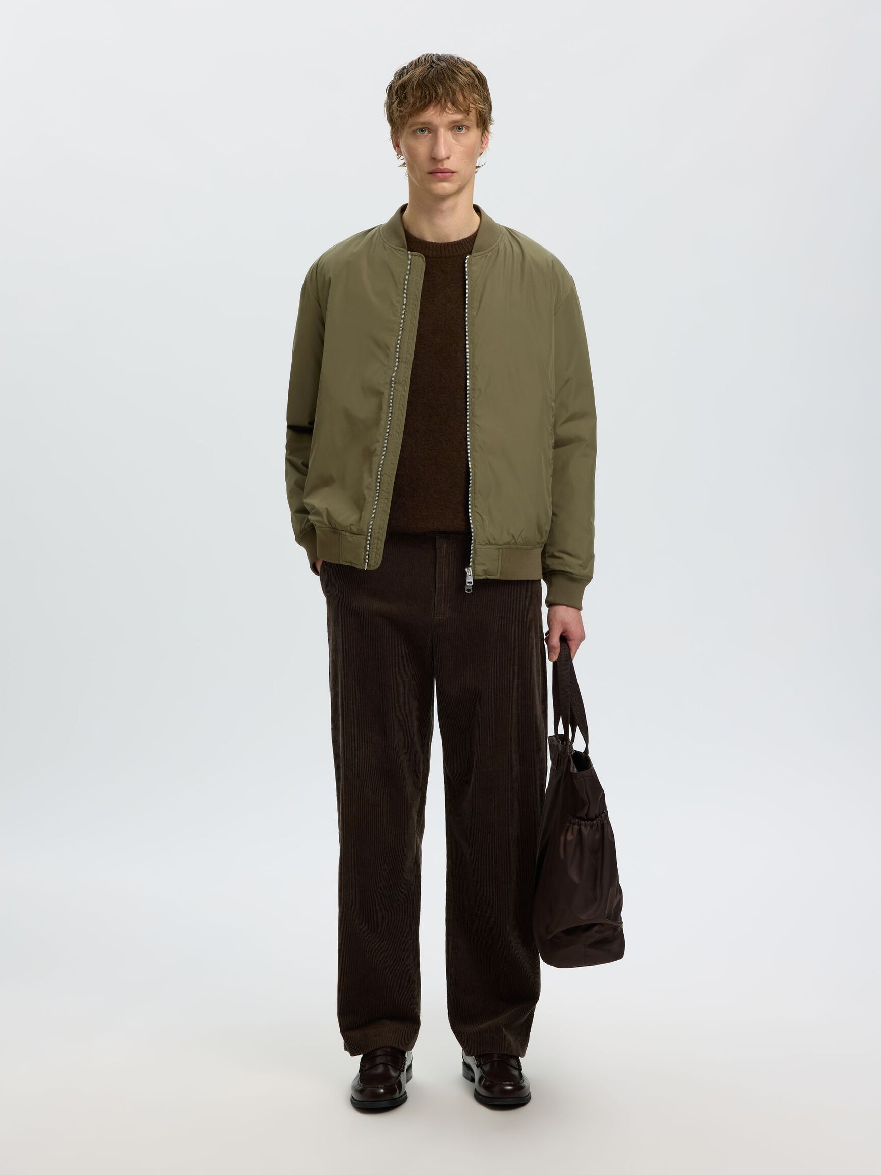 WATER REPELLENT BOMBER JACKET, Kalamata, highres