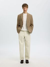 LOOSE FIT TWILL PANTOLON PANTOLON, Silver Birch, highres