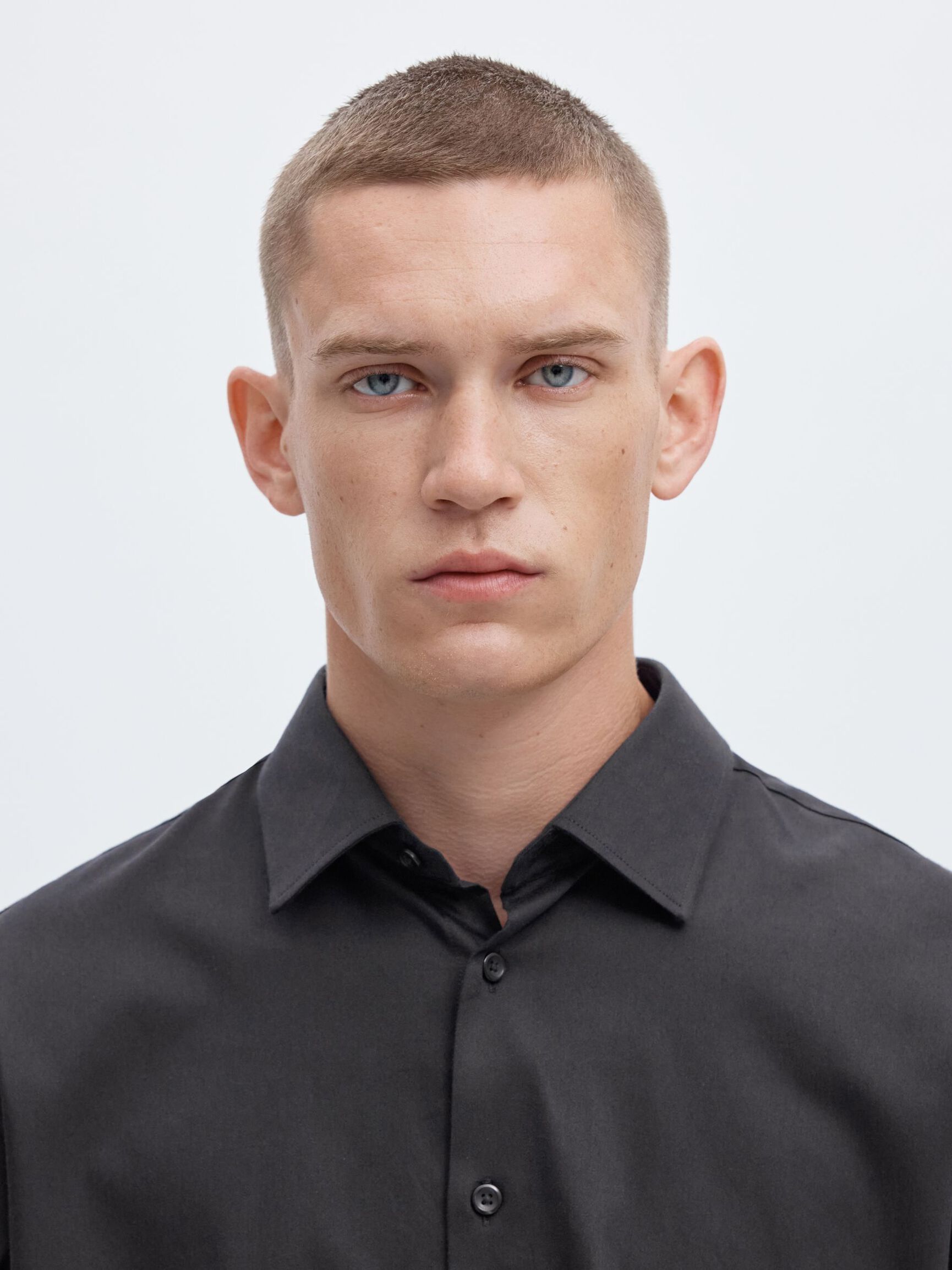 SLIM FIT GÖMLEK GÖMLEK, Black, highres