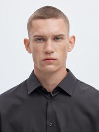 SLIM FIT GÖMLEK GÖMLEK, Black, highres