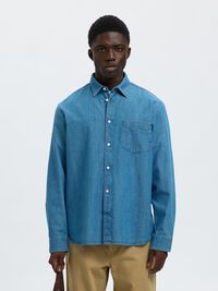 REGULAR FIT DENIM GÖMLEK, Medium Blue Denim, highres