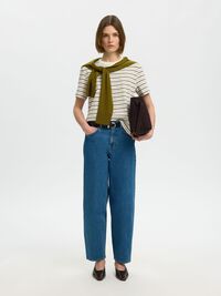 STRIPED BOXY FIT T-SHIRT, Delicioso, highres