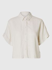 CROPPED SHORT SLEEVED SHIRT, Sandshell, highres