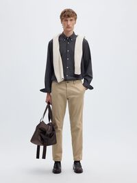 175 SLIM FIT FLEX CHINOS, Greige, highres