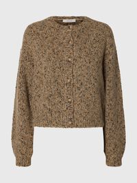 CROPPED CARDIGAN, Travertine, highres