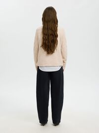 WOOL BLEND KNITTED PULLOVER, Birch, highres