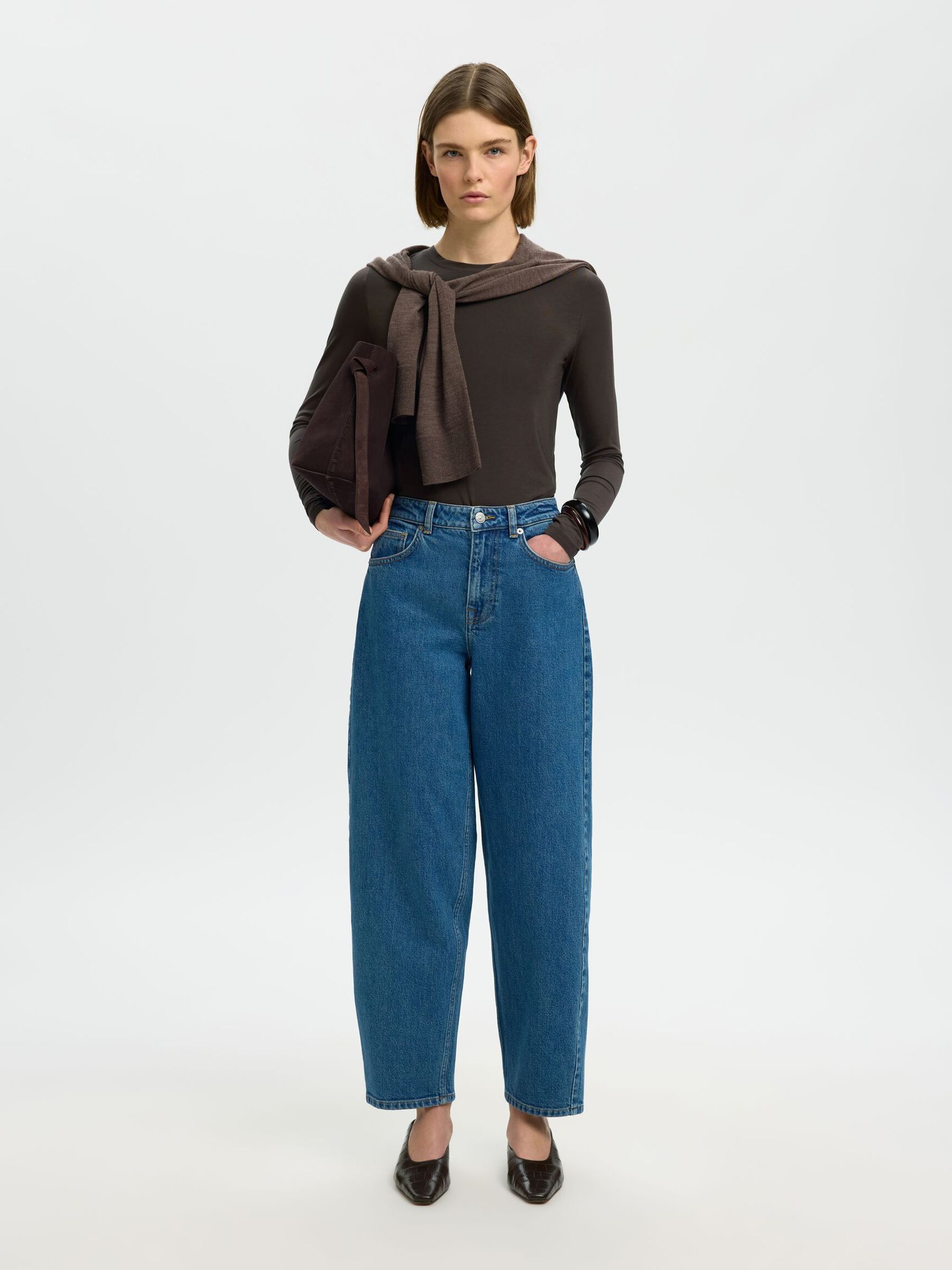 BASIC LONG-SLEEVED T-SHIRT, Delicioso, highres