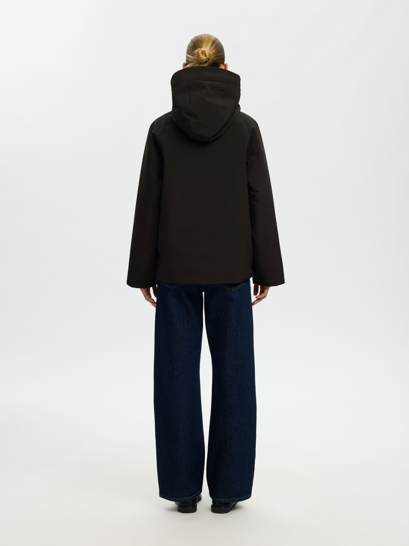 TEKNIK KUMAŞ DOLGULU CEKET, Black, highres