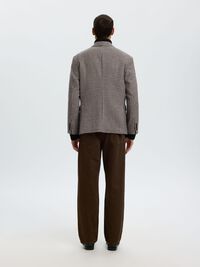 EKOSE YÜN KARIŞIMLI KRUVAZE BLAZER ÇIFT DÜĞMELI BLAZER, Medium Grey Melange, highres