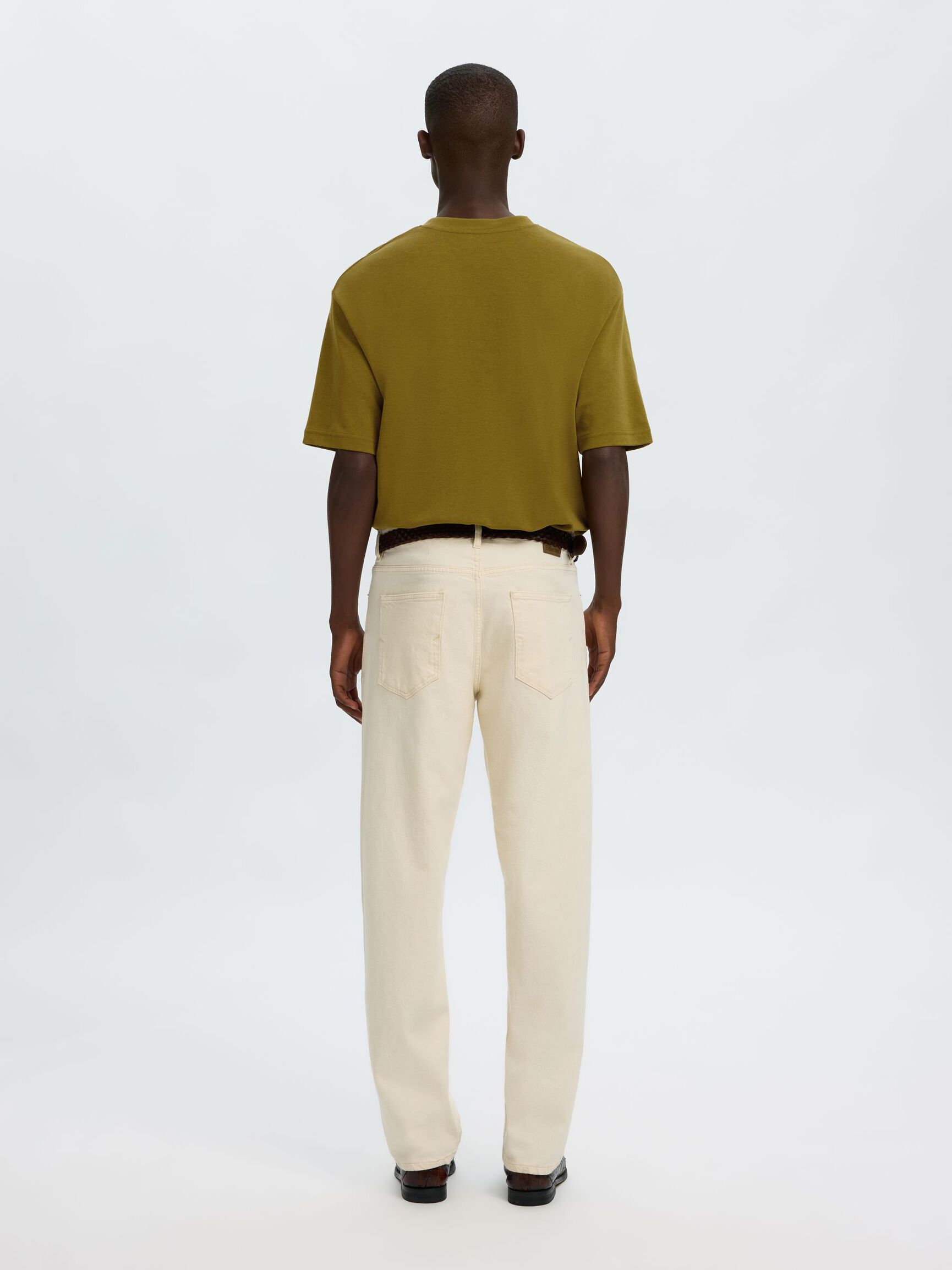 LOOSE FIT BISIKLET YAKA TIŞÖRT TIŞÖRT, Fir Green, highres