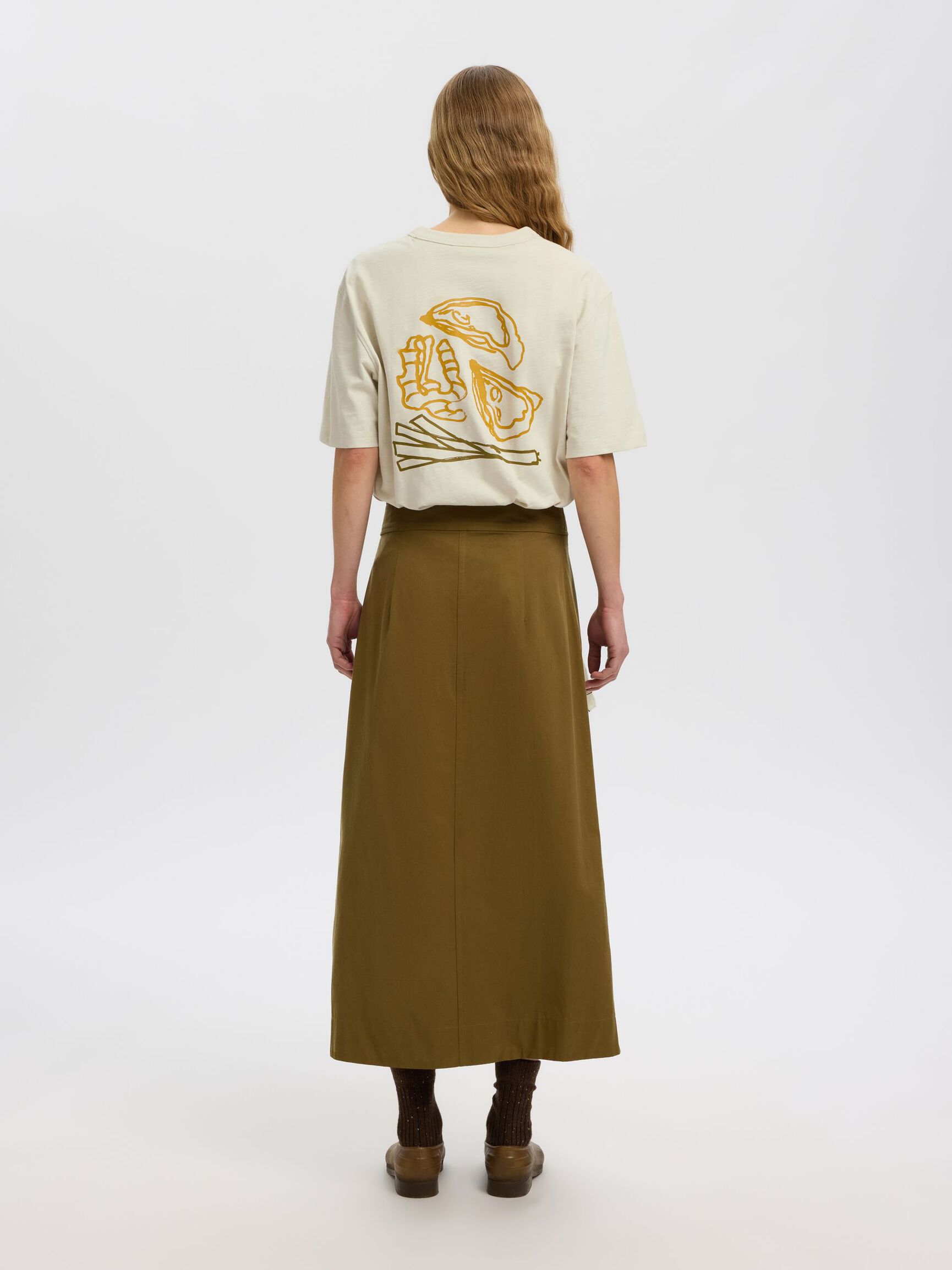 RELAXED FIT KISA KOLLU TIŞÖRT, Silver Birch, highres