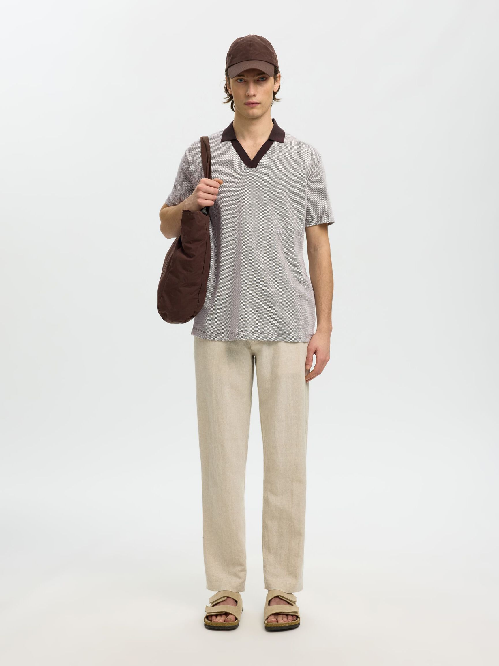 KISA KOLLU POLO POLO GÖMLEK, Bracken, highres