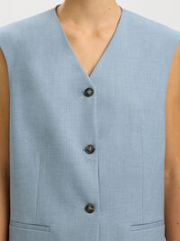 BOXY FIT YELEK YELEK, Dusty Blue, highres