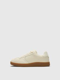 DERI SNEAKER AYAKKABI, White, highres
