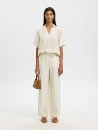 REGULAR FIT TROUSERS, Egret, highres