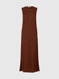 KOLSUZ TRIKO ELBISE MAXI ELBISE, Cherry Mahogany, highres