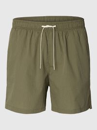 SEERSUCKER SWIM SHORTS, Deep Lichen Green, highres