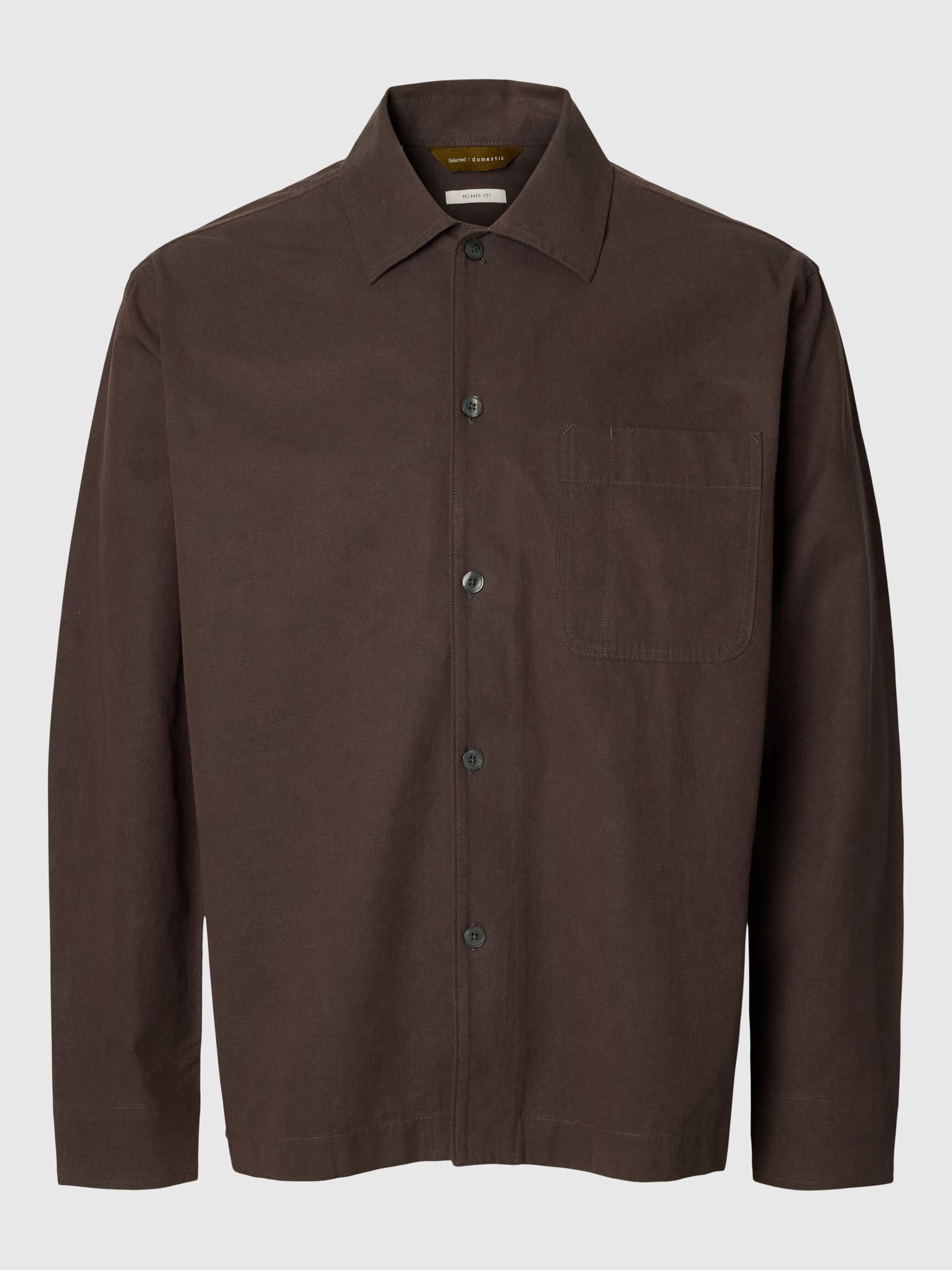 RELAXED FIT OVERSHIRT GÖMLEK, Turkish Coffee, highres