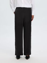 WIDE FIT PANTOLON PANTOLON, Black, highres