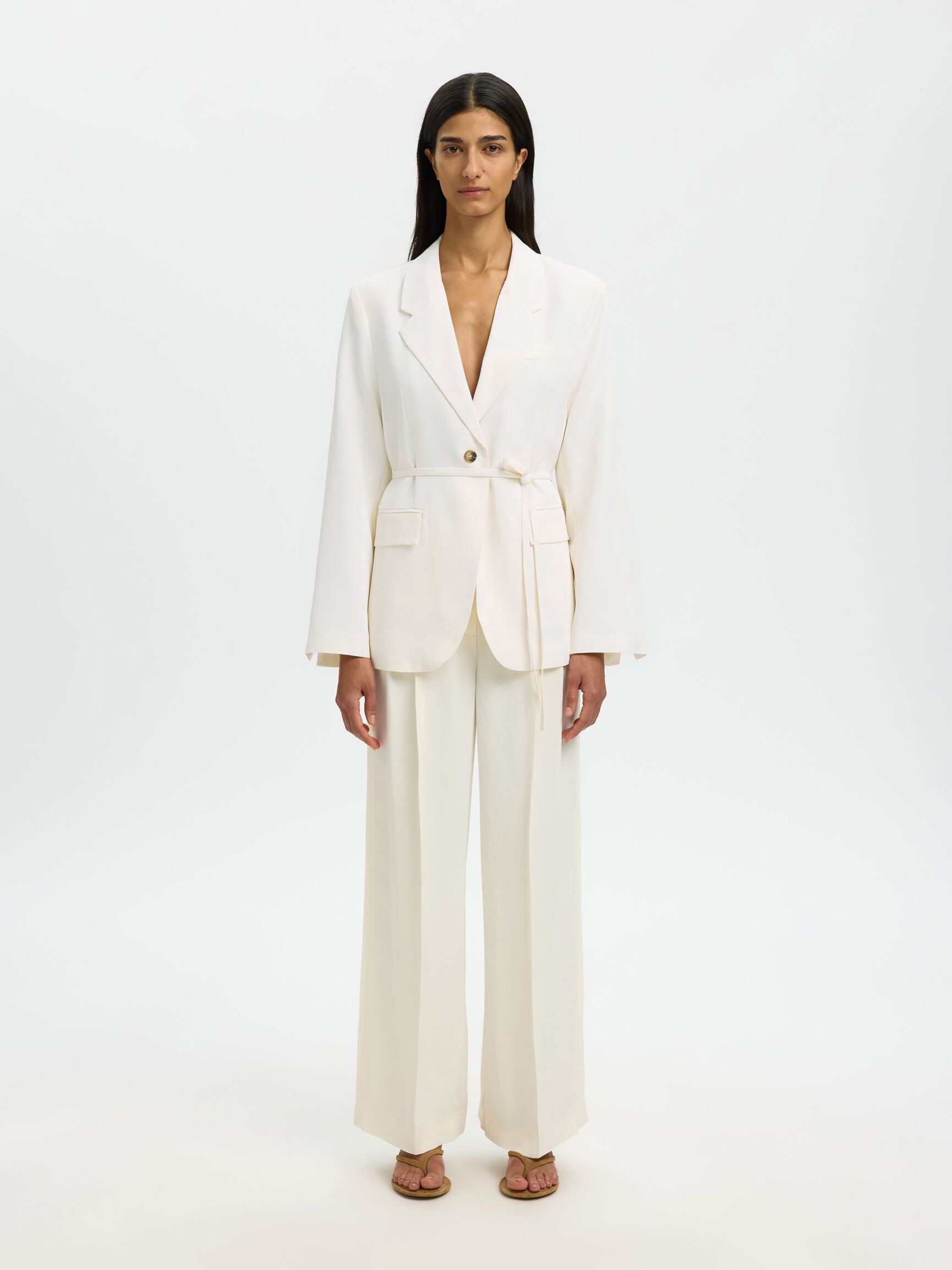 BÜYÜK BOY BLAZER CEKET, Egret, highres
