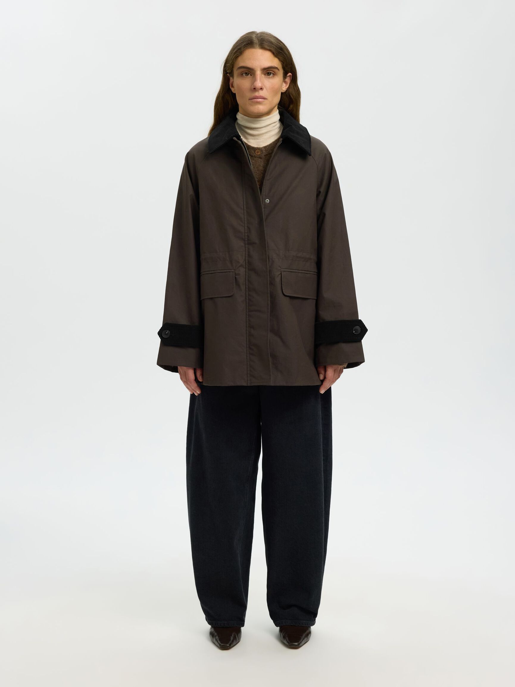 WAXED COTTON JACKET, Delicioso, highres