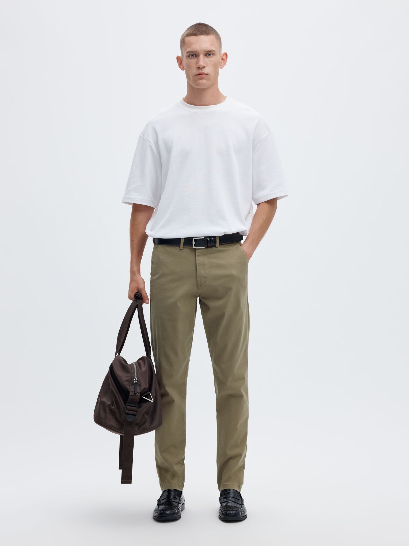 175 SLIM FIT FLEX CHINOS, Ermine, highres