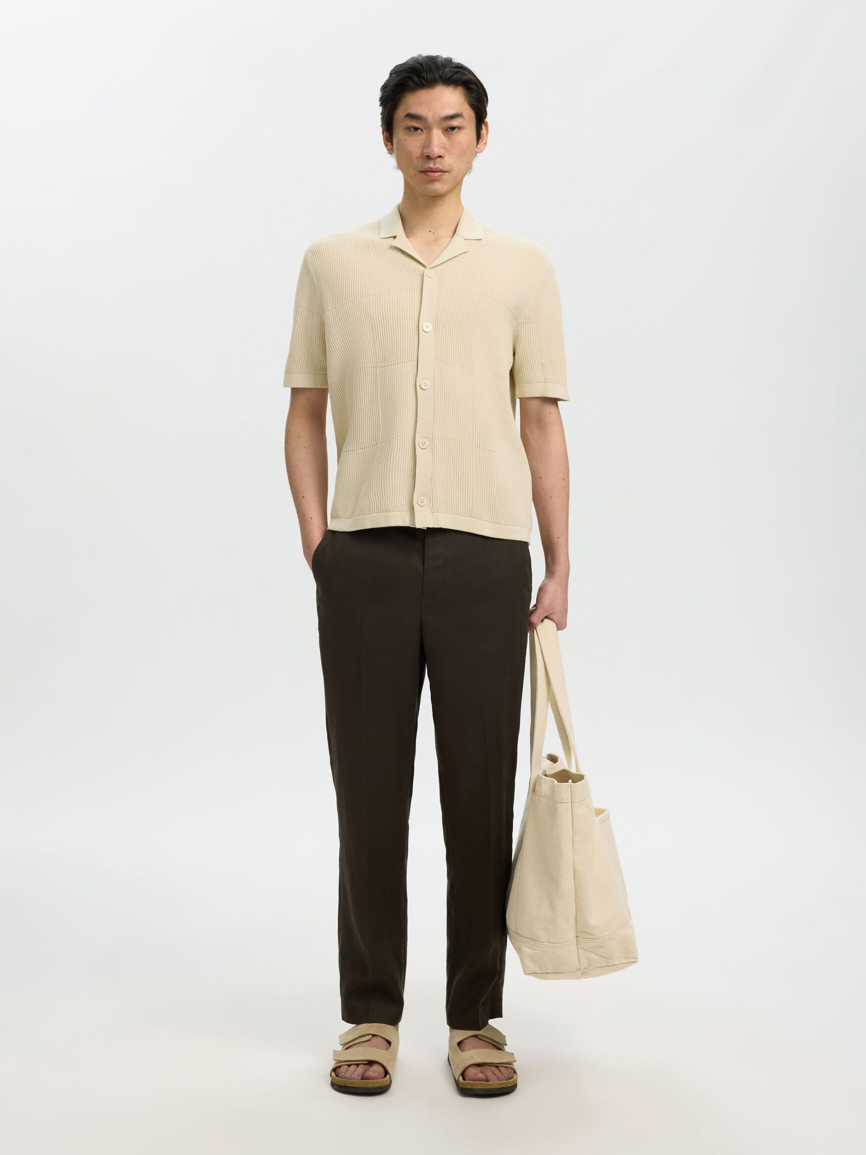 RELAXED FIT TRIKO HIRKA POLO GÖMLEK, Birch, highres
