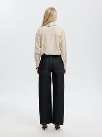 RELAXED FIT JEAN KOT PANTOLONLAR, Dark Blue Denim, highres