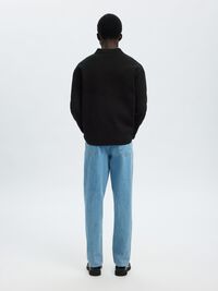 RELAXED FIT KNITTED CARDIGAN, Black, highres