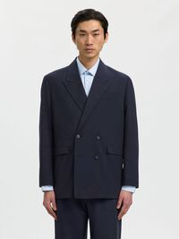 RELAXED FIT KRUVAZE ÇIFT DÜĞMELI BLAZER, Navy Blazer, highres