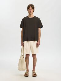 REGULAR FIT KETEN KARIŞIMLI ŞORT ŞORT, Birch, highres
