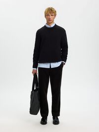 190 TROUSERS, Black, highres