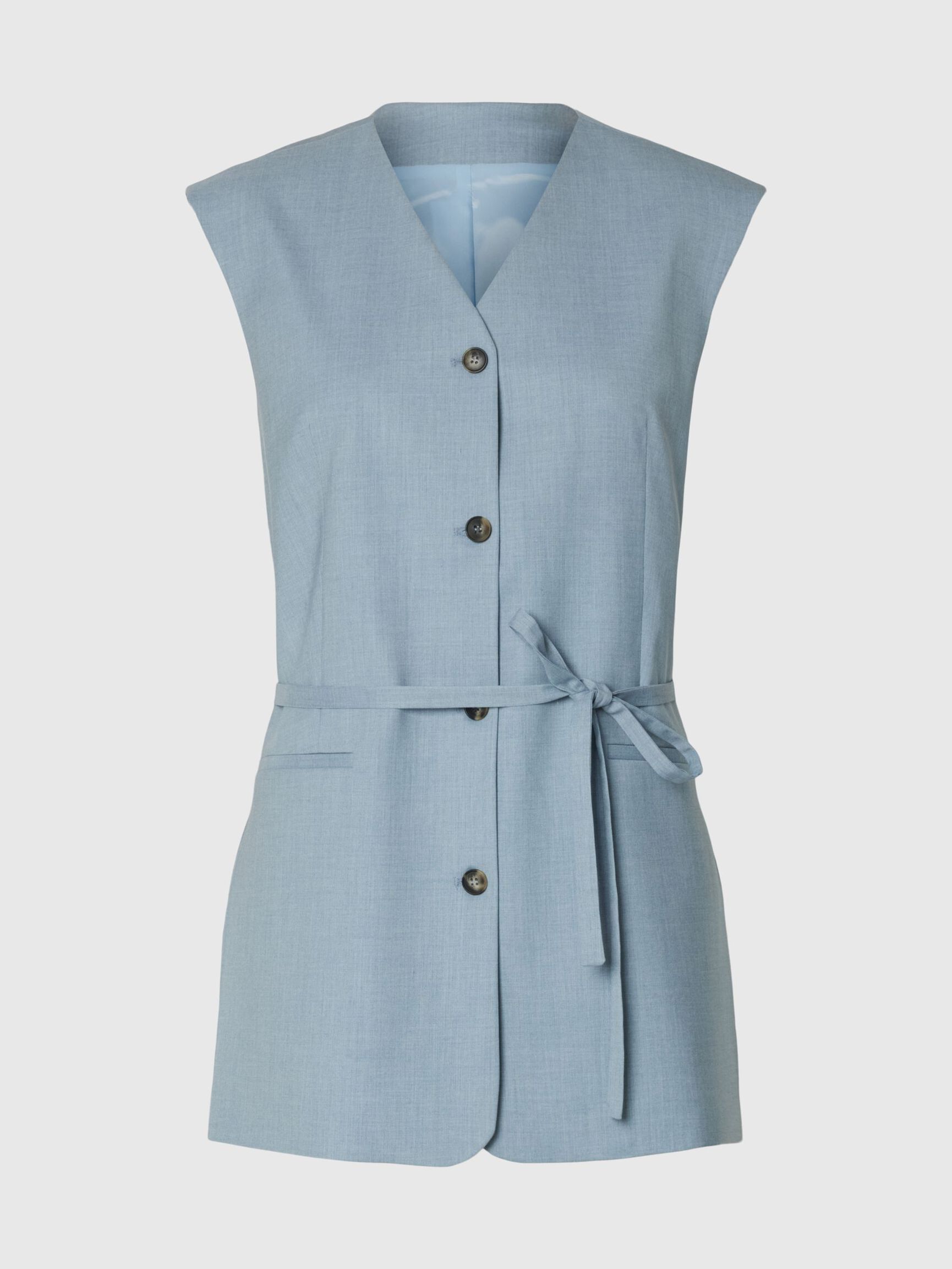 BOXY FIT YELEK YELEK, Dusty Blue, highres