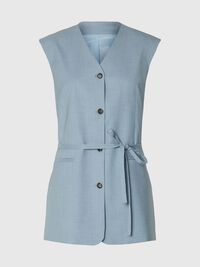 BOXY FIT YELEK YELEK, Dusty Blue, highres