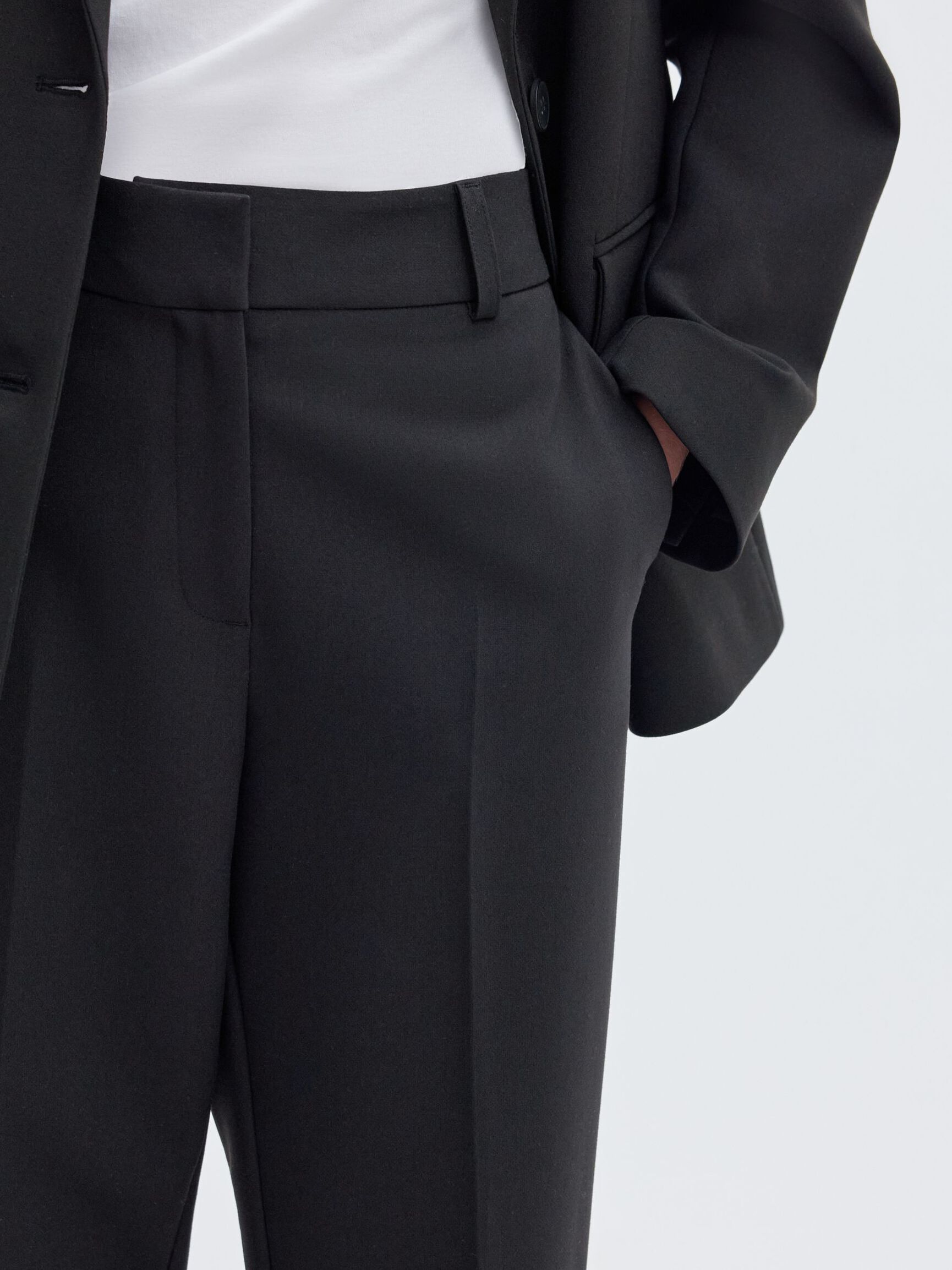 SLIM FIT KUMAŞ PANTOLON, Black, highres