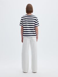 STRIPED BOXY FIT T-SHIRT, Dark Sapphire, highres