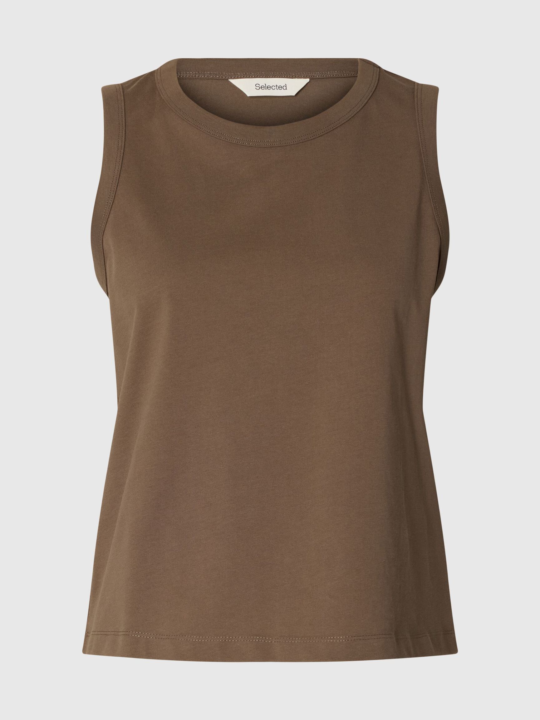 100% COTTON TANK TOP, Chocolate Chip, highres