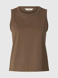 100% COTTON TANK TOP, Chocolate Chip, highres