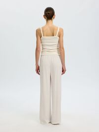 VISCOSE BLEND TROUSERS, Sandshell, highres