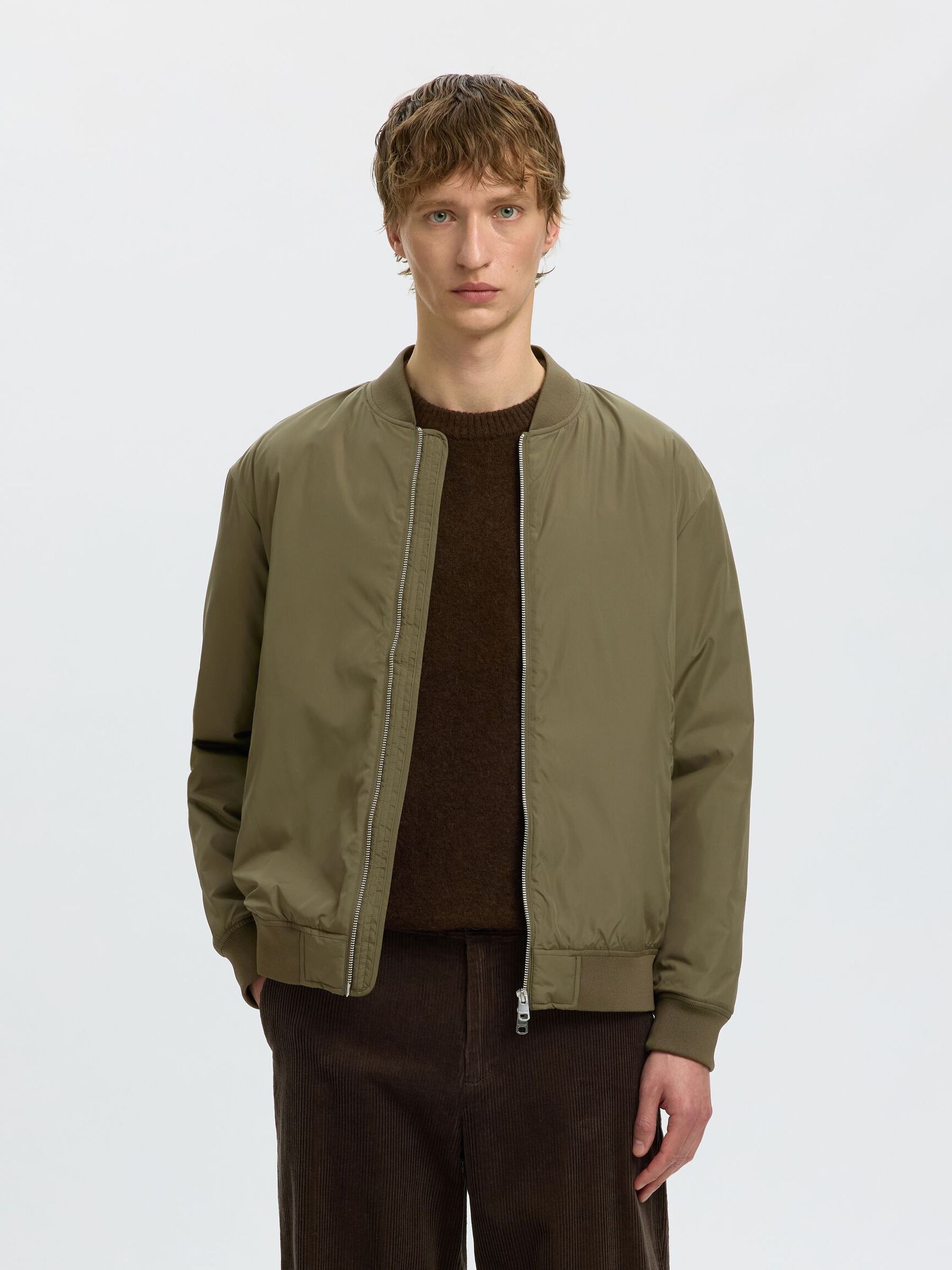 WATER REPELLENT BOMBER JACKET, Kalamata, highres