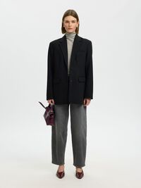 MERINO YÜN BALIKÇI YAKA, Light Grey Melange, highres