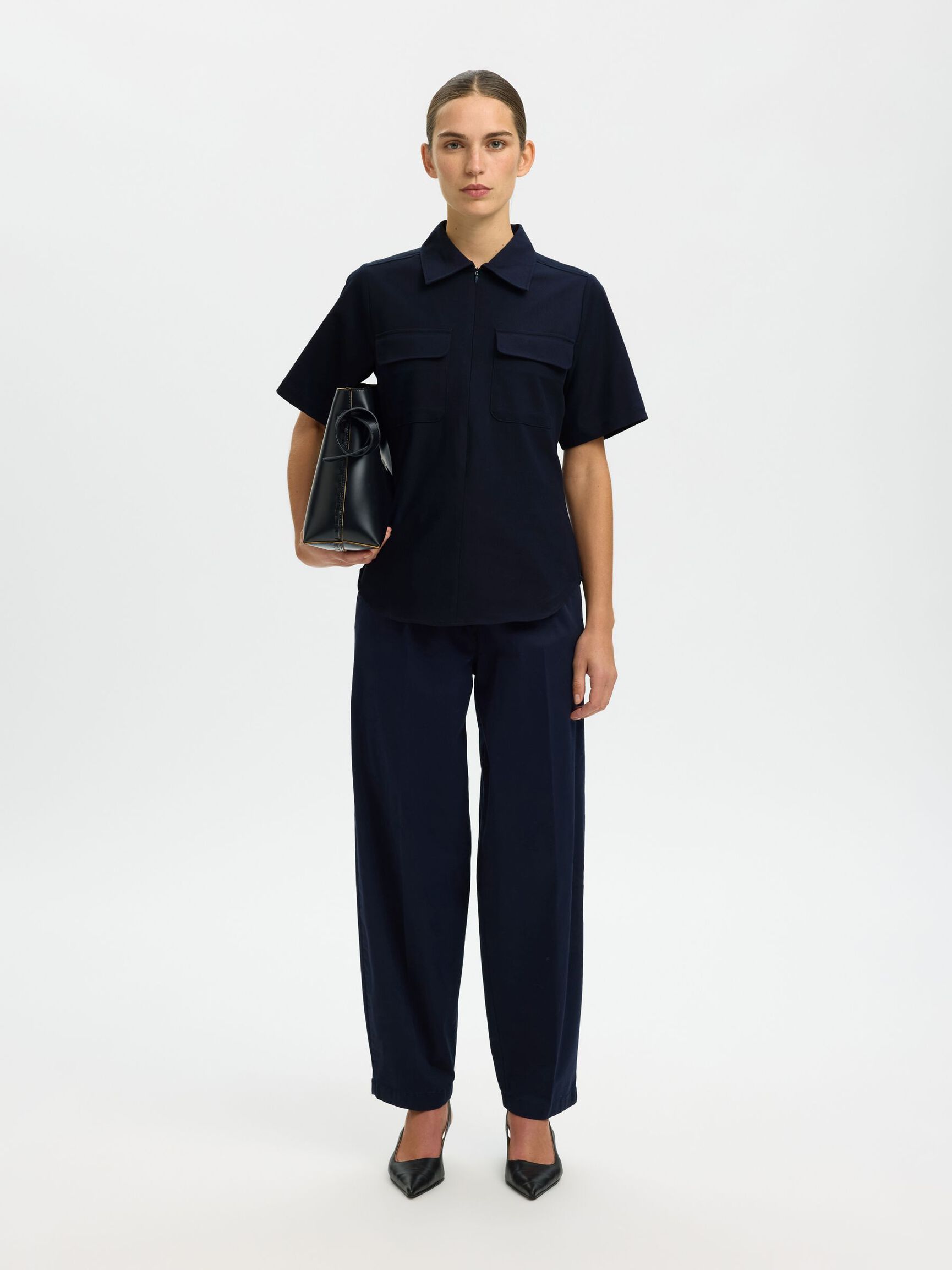 ZIPPED SHIRT, Dark Sapphire, highres